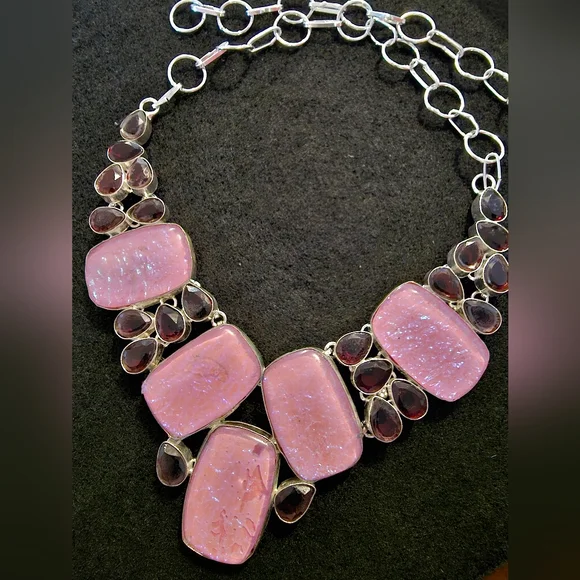 Triple fire opal hesspnite garnet 925 sterling - Picture 3 of 5